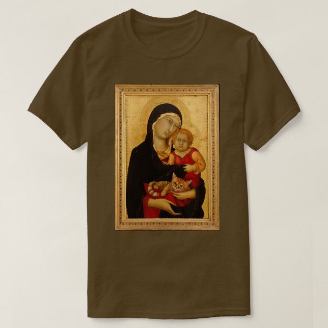 Madonna y camiseta para niños y gatos (Diseño del anverso)