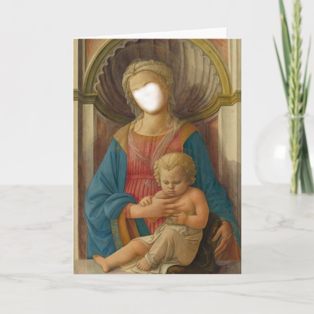 Madonna Y Child Photoboth Colocan Una Plantilla De (Anverso)