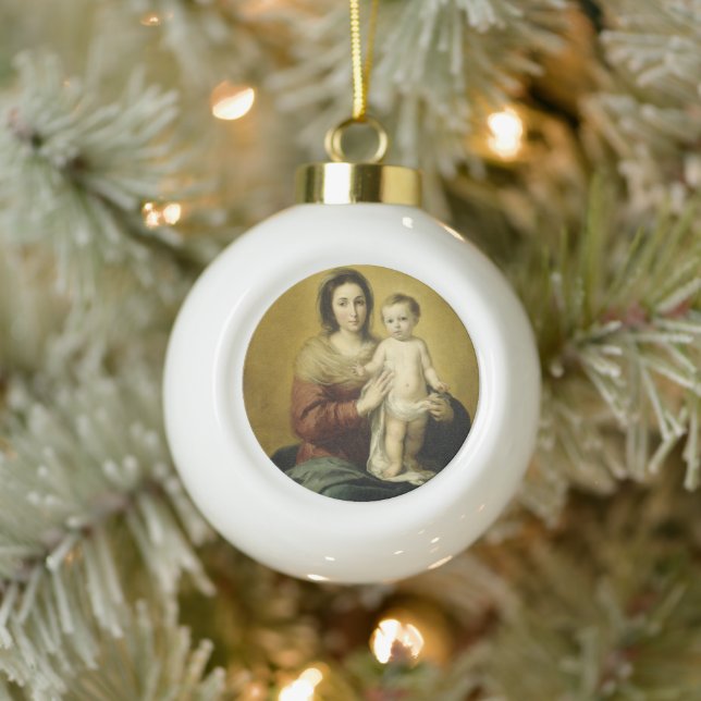 Madonna y niño, adorno navideño Bella Artes (Árbol)