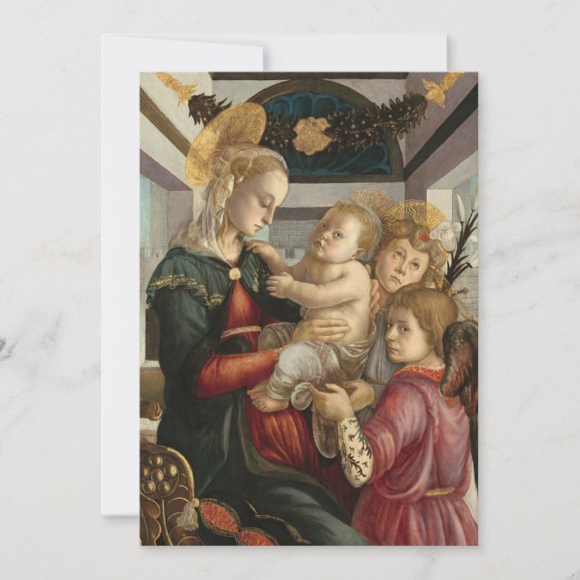 Madonna y niño con ángeles | Botticelli (Anverso)