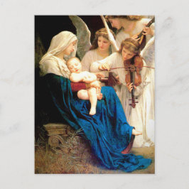 Madonna y niño con tarjeta postal de Navidades de 