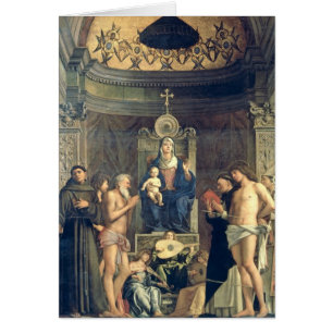 Madonna y niño Enthroned entre los SS. Francisco,