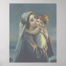 Madonna y Niño Jesús Arte de Impresión de Póster V