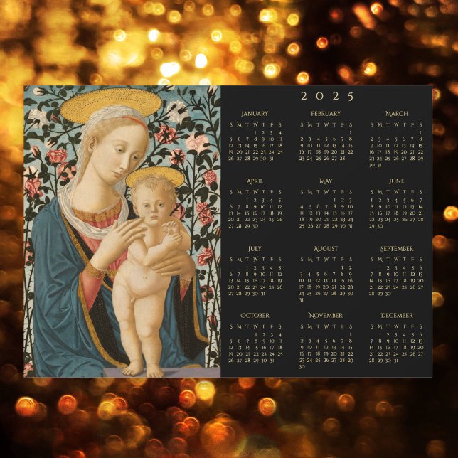Madonna y niño Jesús Virgen María 2025 Calendario (Madonna and Child Jesus Virgin Mary 2025 Calendar)