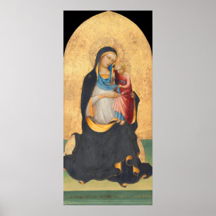 Madonna y Niño - Lorenzo Monaco Póster de Arte Fin