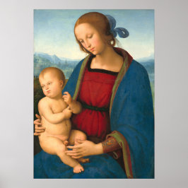 Madonna y Niño, Pietro Perugino Póster de Arte Fin