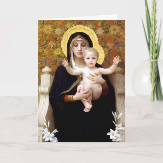 Madonna y niño por el navidad religioso de (Anverso)