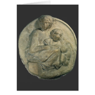 Madonna y Niño, Tondo Pitti por Michelangelo