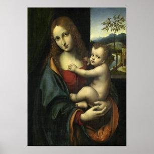 Madonna y Poster de arte del Renacimiento Infantil