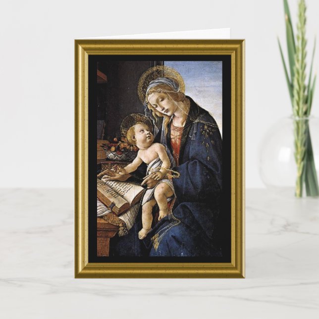 Madonna y tarjeta de Navidad del niño (Anverso)