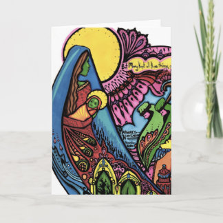 Madonna y tarjeta de Navidad del niño