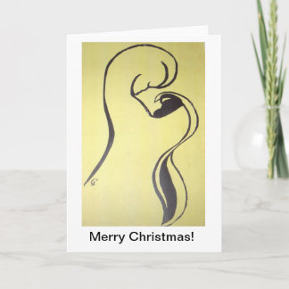 Madonna y tarjeta de Navidad del niño