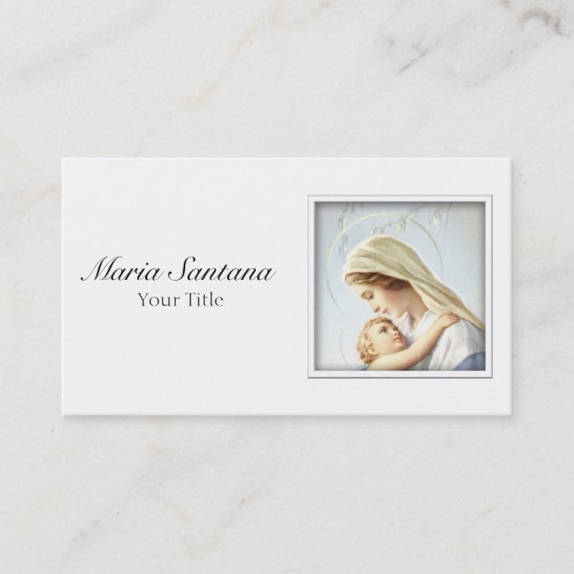 Madonna y tarjeta de visita del niño (Anverso)
