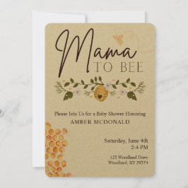 Madre a bebe - Invitación a Baby Shower temática d