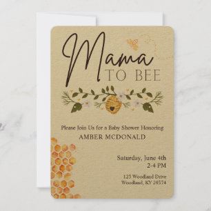 Madre a bebe - Invitación a Baby Shower temática d