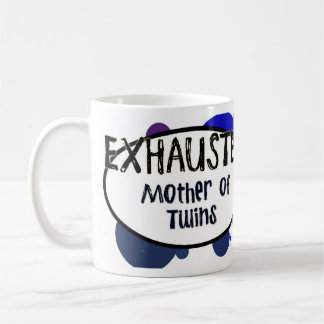 Madre AGOTADA de la taza de los gemelos