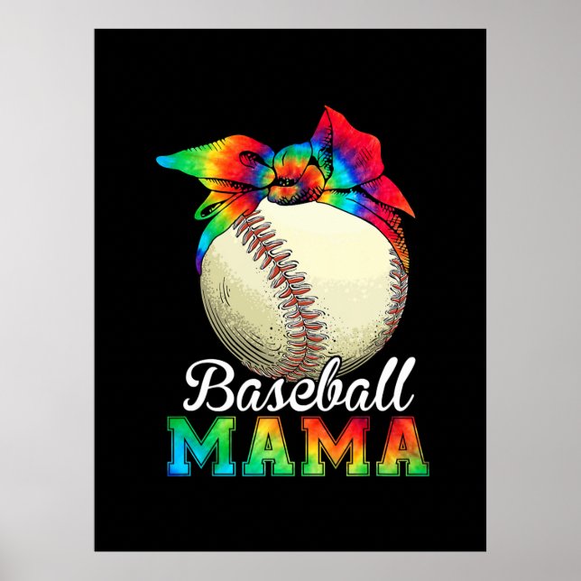 Madre Arte Béisbol Mamá Cumpleaños (Frente)
