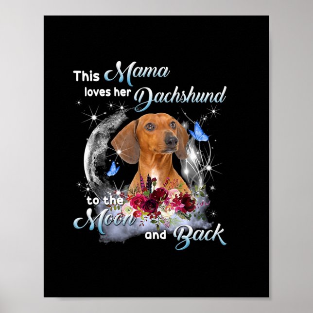 Madre Arte Dachshund Mamá Cumpleaños (Frente)
