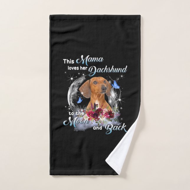 Madre Arte Dachshund Mamá Cumpleaños (Toalla de mano)