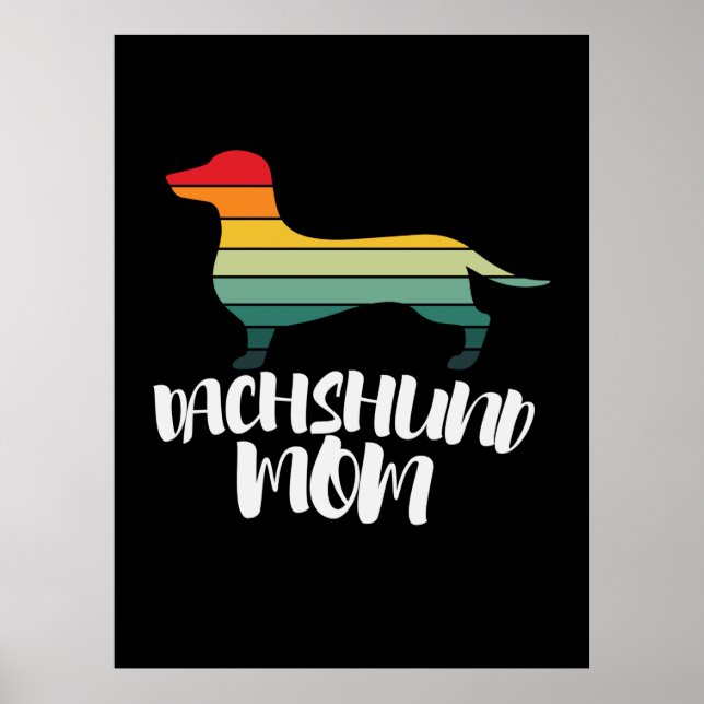 Madre Arte Vintage Dachshund Mamá (Frente)