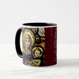Madre bendita, oración de memoria, taza católica