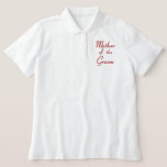 Madre bordada de ropa de Boda de Groom<br><div class="desc">Madre del novio para la fiesta de la boda casual barbacoa o recepción informal al aire libre</div>