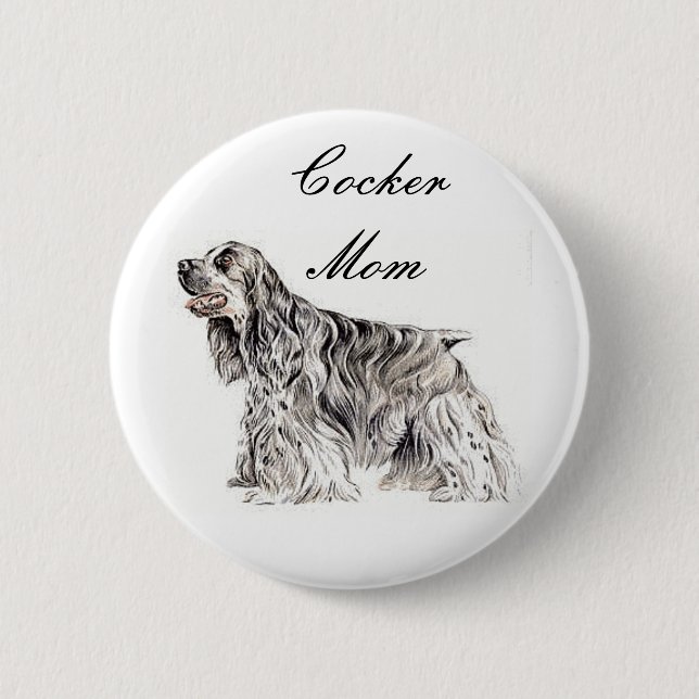 Madre Cocker, Botón de Cocker Spaniel Americano (Anverso)
