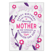 Madre Cumpleaños mi increíblemente asombrosa madre