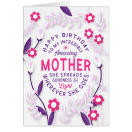 Madre Cumpleaños mi increíblemente asombrosa madre