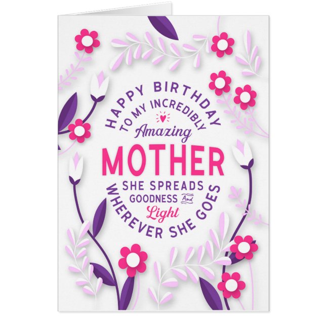 Madre Cumpleaños mi increíblemente asombrosa madre (Frente)