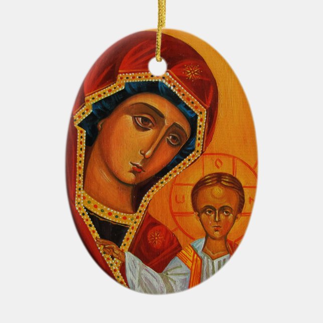 Madre de Kazán del ornamento de dios (Frente)