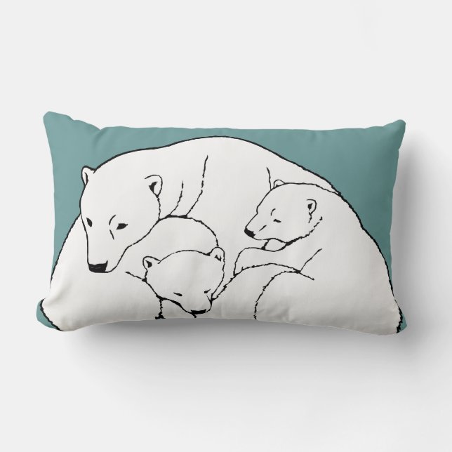 Madre de la almohada de arte del oso polar con. Pi (Anverso)