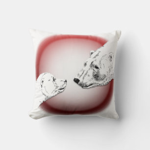 Madre de la almohada de arte del oso polar con. Pi
