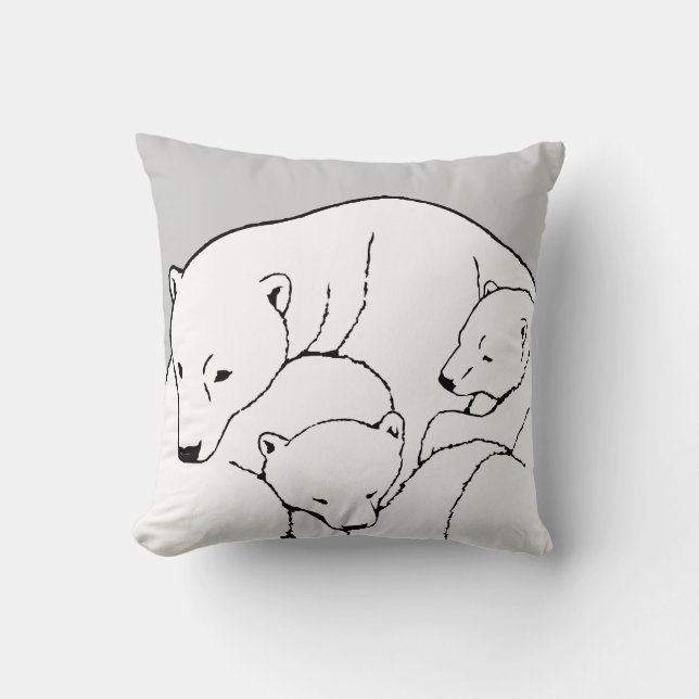 Madre de la almohada de arte del oso polar con. Pi (Anverso)