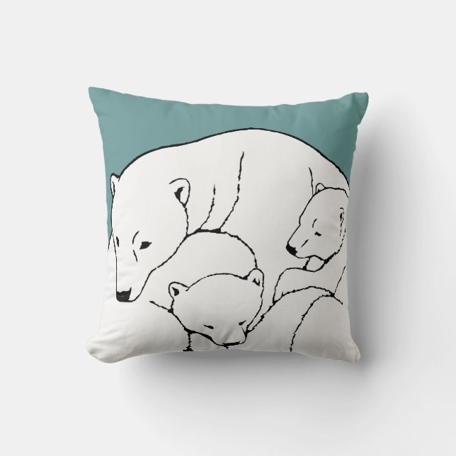 Madre de la almohada de arte del oso polar con. Pi (Anverso)