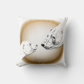 Madre de la almohada de arte del oso polar con. Pi