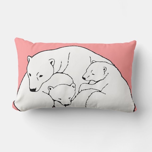 Madre de la almohada de arte del oso polar con. Pi (Anverso)