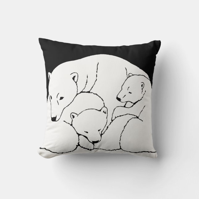 Madre de la almohada de arte del oso polar con. Pi (Anverso)