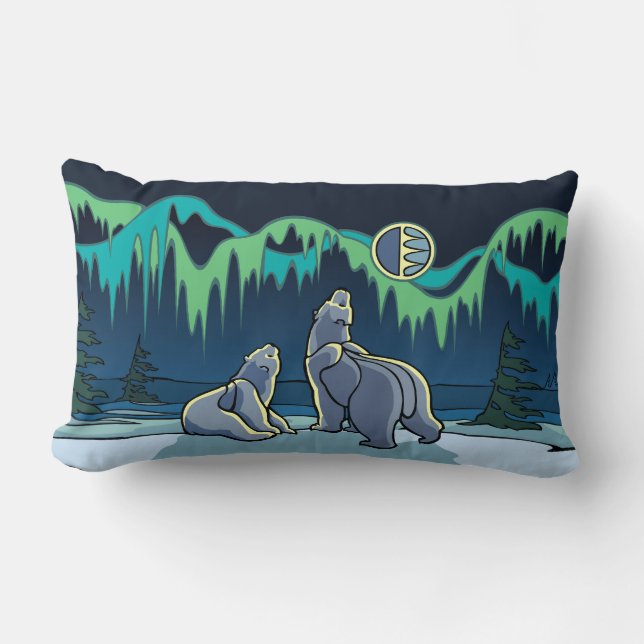 Madre de la almohada de arte del oso polar con. Pi (Anverso)