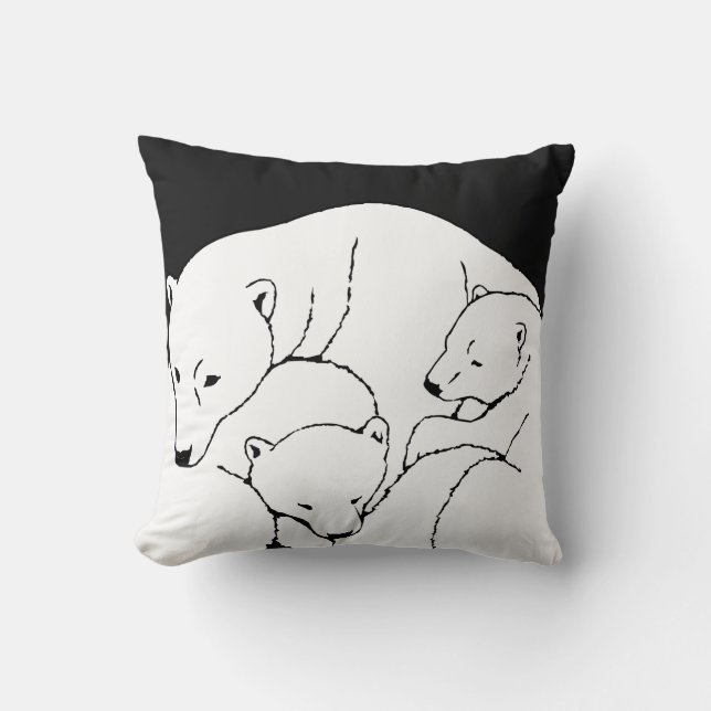 Madre de la almohada de arte del oso polar con. Pi (Anverso)