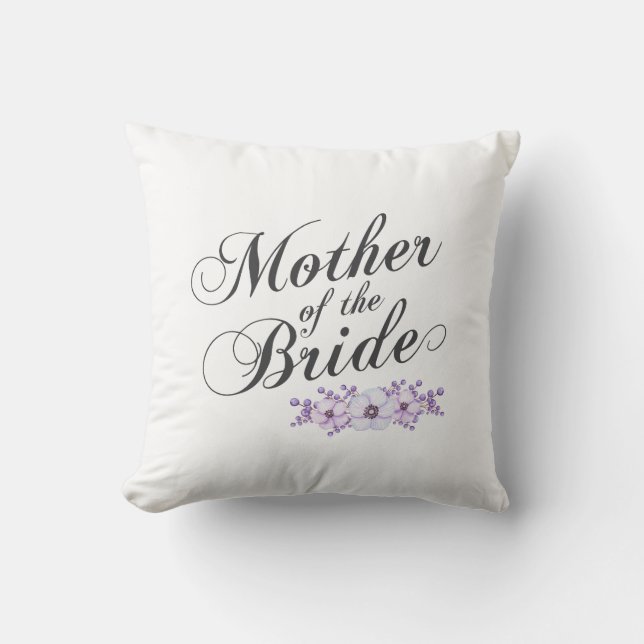 Madre de la almohada floral elegante de la boda de (Anverso)