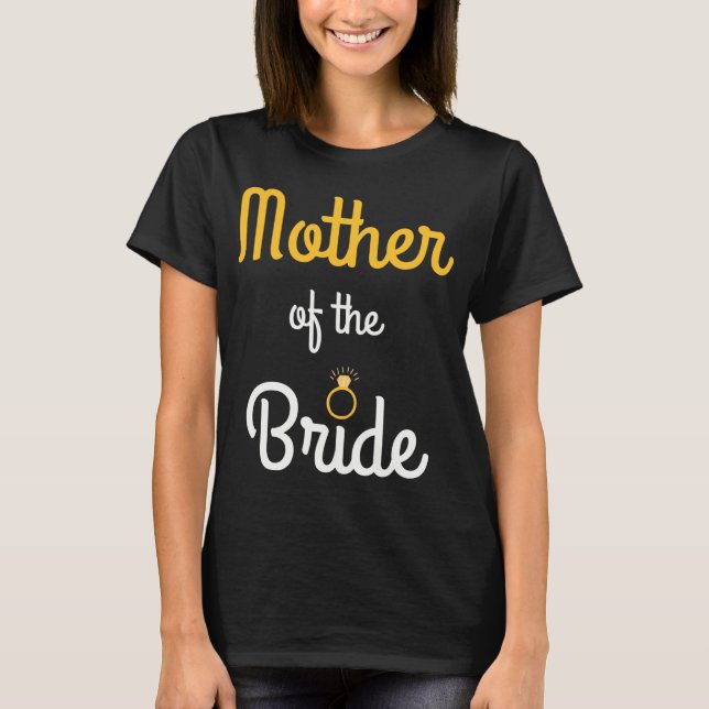 Madre de la camiseta de Bling del oro de la novia (Anverso)