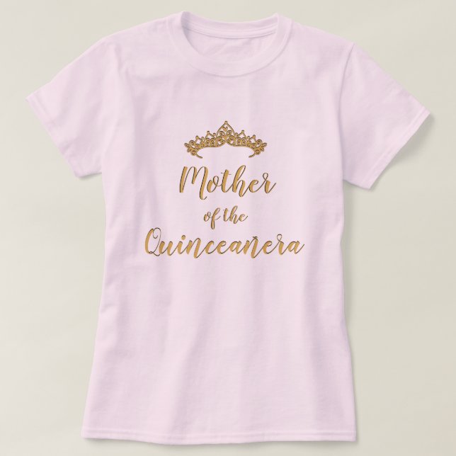 Madre de la camiseta de Quinceanera Tiara (Diseño del anverso)