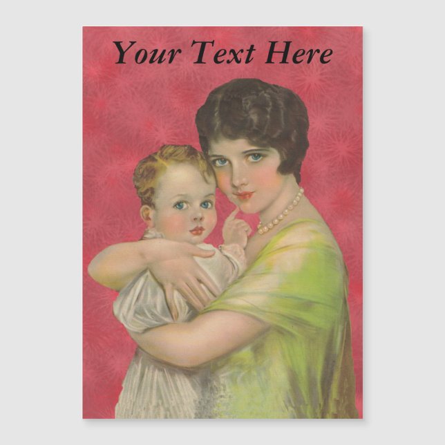 Madre de la época de 1930 sosteniendo el día de la (Anverso)