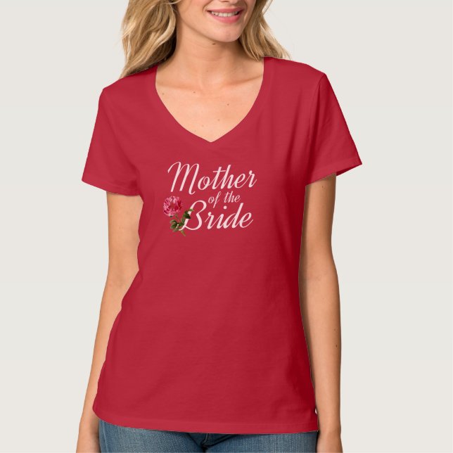 Madre de la Novia Boda Caligrafía | Camiseta (Anverso)