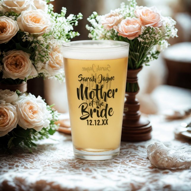 Madre de la novia: Boda de vidrio, regalo de padre (For the Mother of the Bride. Just add her name and your wedding date)