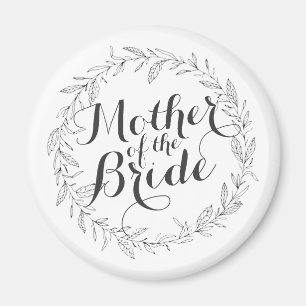 Madre de la novia simple Boda floral Imán