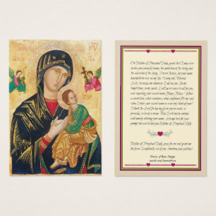 Madre de la tarjeta santa del rezo de la ayuda