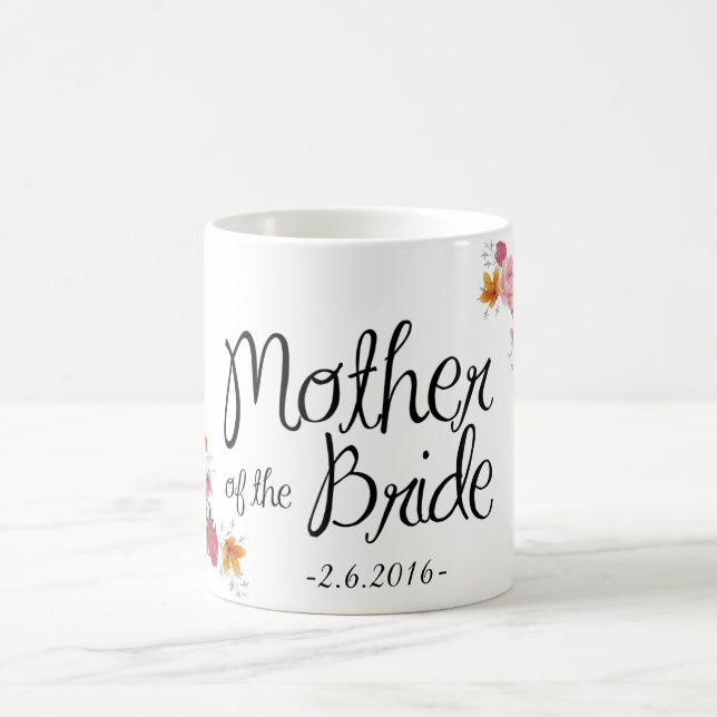 Madre de la taza de café adornada de la novia (Centro)