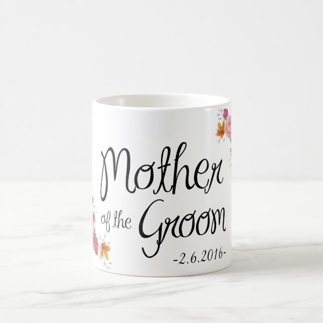 Madre de la taza de café adornada del novio (Centro)
